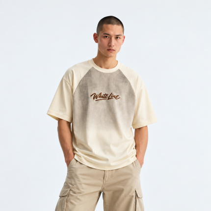 Men's Drop Shoulder T-Shirt - Cream Sand