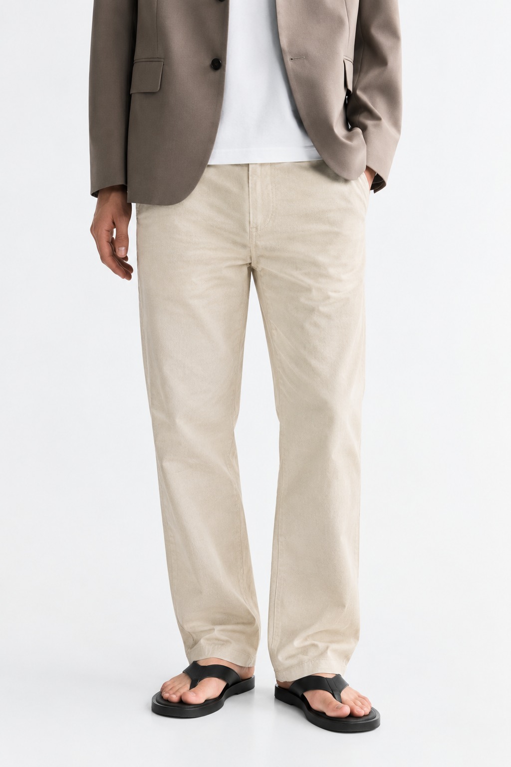 Ivory Essential Remi cotton Trousers