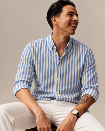 Coastal Blue Stripe Shirt